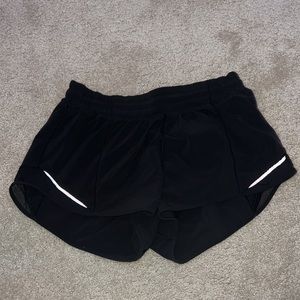 Black Lululemon Hotty Hot shorts